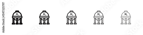 Wallpaper Mural Hydrogen gas tank icon flat illustration set logo Torontodigital.ca