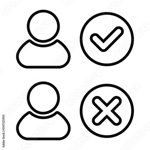 decide line icon design. decide thin black outline symbol vector illustration. editable stroke icon on transparent background.