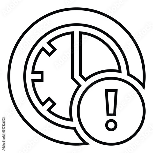 delay line icon design. delay thin black outline symbol vector illustration. editable stroke icon on transparent background.