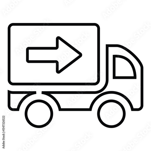 delivery set line icon design. delivery set thin black outline symbol vector illustration. editable stroke icon on transparent background.