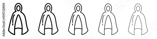 Invisibility Cloak icon flat illustration set logo
