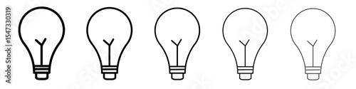 Lamp icon flat illustration set logo