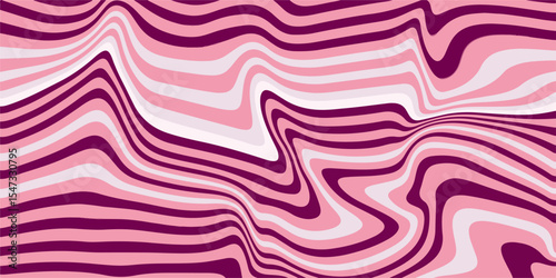 Colorful abstract linear distorted background. Retro  wavy psychedelic pattern wavy psychedelic texture