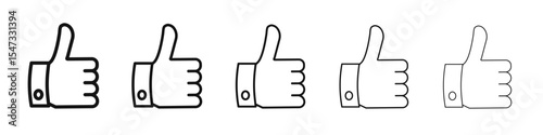 Like icon flat illustration set logo