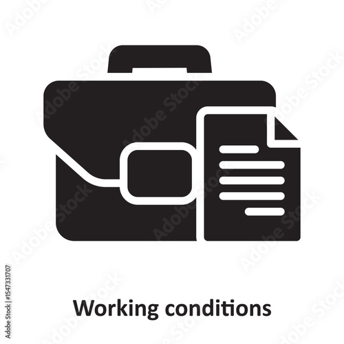 Working conditions Vector Icon which can easily modify or edit