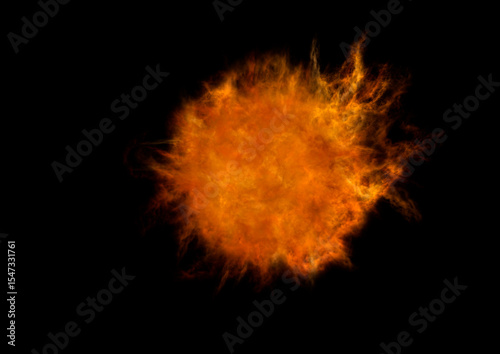 Bright fiery explosion for composite design