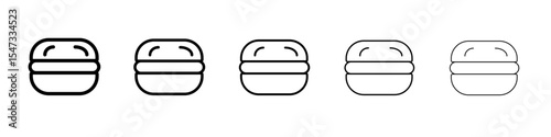 macarons icon flat illustration set logo