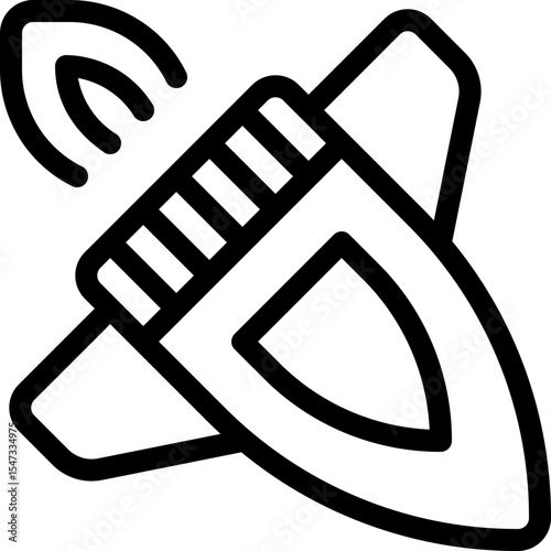 Wireless Iron Line Vector Icon
