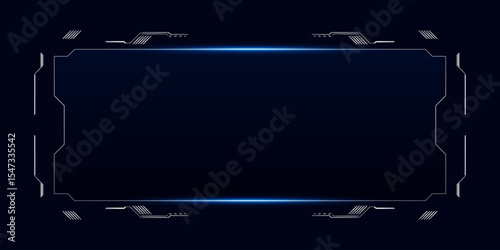 Sci fi futuristic user interface, HUD template frame design, Technology abstract background	
