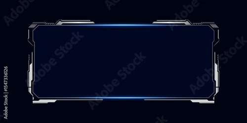 Sci fi futuristic user interface, HUD template frame design, Technology abstract background	
