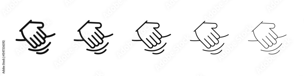 Obraz premium Massage icon flat illustration set logo