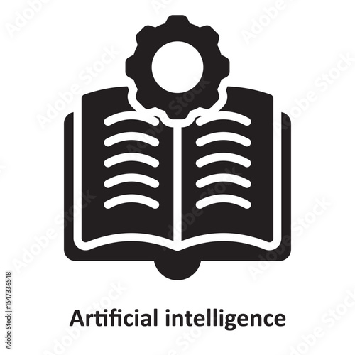 Artificial intelligence Vector Icon which can easily modify or edit