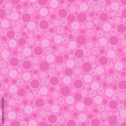 Bilde på lerret Lilac pink tones with polka dots in retro sixties style