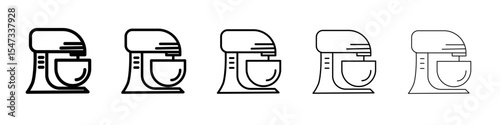 Mixer icon flat illustration set logo