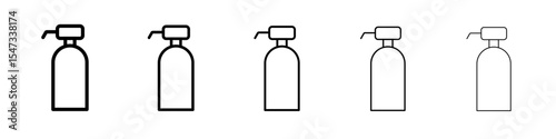 Moisturizing lotion bottle icon flat illustration set logo