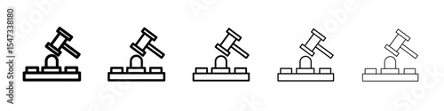 Mole Game Whack icon flat illustration set logo