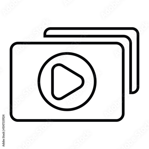 episodes line icon design. episodes thin black outline symbol vector illustration. editable stroke icon on transparent background.
