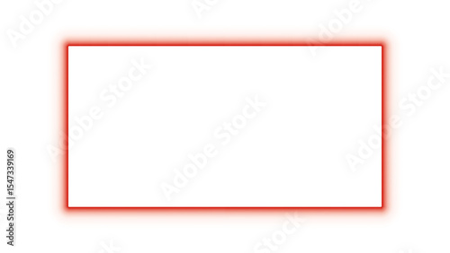 Bright Red Rectangle Vector Outline 