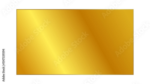 Shiny Gold Rectangle Vector. Gradient Effect for Modern Design and Presentation