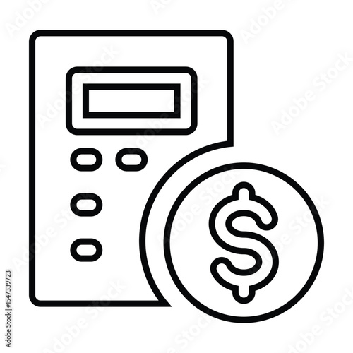 estimate line icon design. estimate thin black outline symbol vector illustration. editable stroke icon on transparent background.