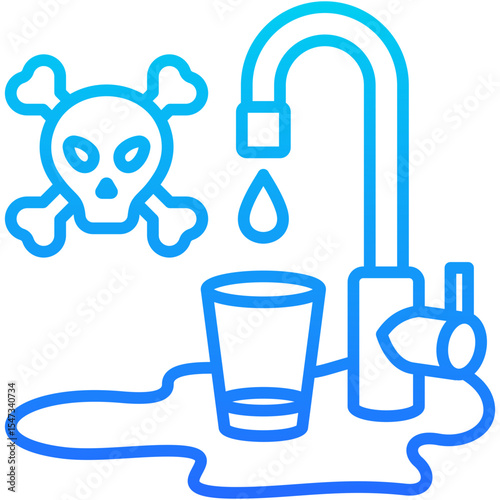 Contaminated Drinking Water Icon