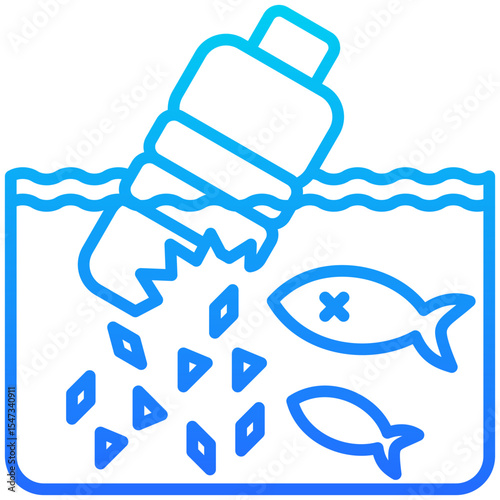 Microplastic Pollution Icon