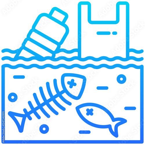 Plastic Pollution Icon