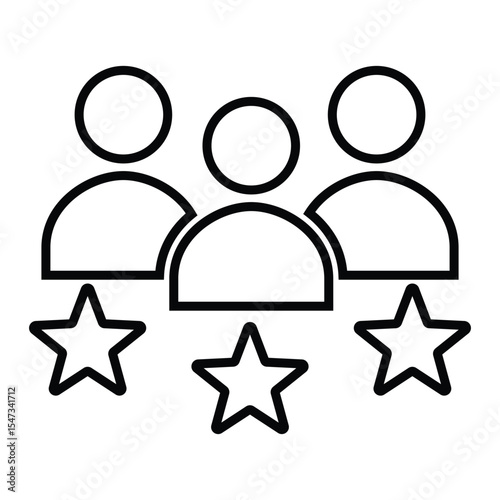 experts set line icon design. experts set thin black outline symbol vector illustration. editable stroke icon on transparent background.