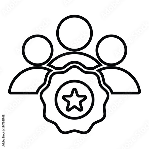 Experts line icon design. Experts thin black outline symbol vector illustration. editable stroke icon on transparent background.