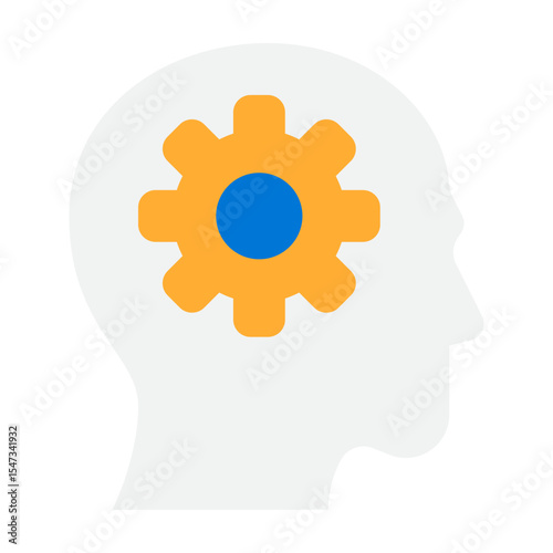Brain with Gear Icon