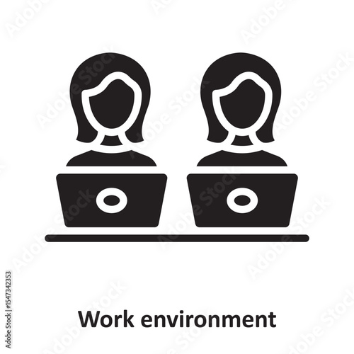  Work environment  Vector Icon which can easily modify or edit