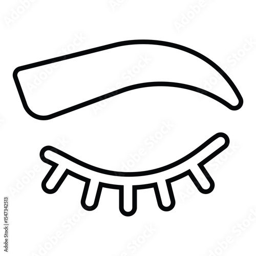eyebrow line icon design. eyebrow thin black outline symbol vector illustration. editable stroke icon on transparent background.