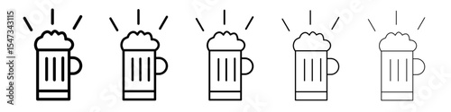 oktoberfest icon flat illustration set logo