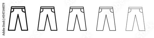 Pants Icon flat illustration set logo