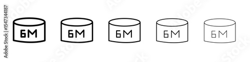 Pao 6m icon flat illustration set logo