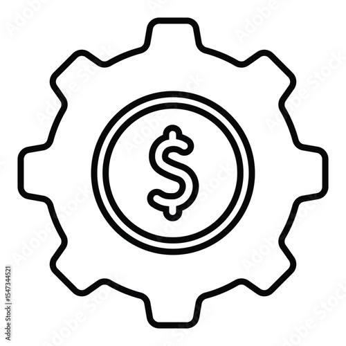 financial management line icon design. financial management thin black outline symbol vector illustration. editable stroke icon on transparent background.