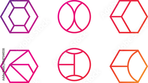 Brutalist abstract geometric shapes and grids. Brutal contemporary figure star oval spiral flower and other primitive elements.