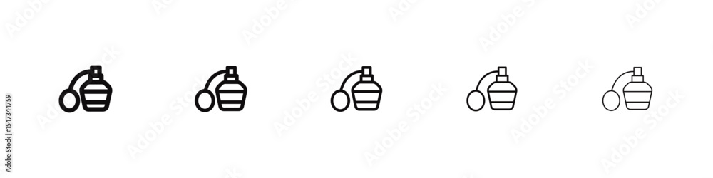 Obraz premium Parfum icon flat illustration set logo