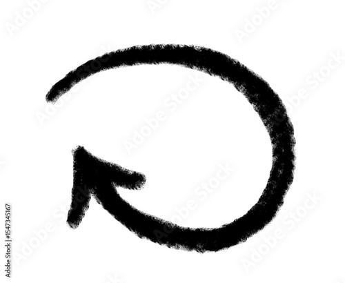 Hand drawn arrow vector icon. Arrow simple grunge design emphasis twist zigzag line, curve wave.