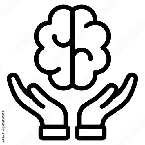 Brain Support in Hands Icon