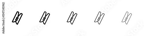 Peg icon flat illustration set logo