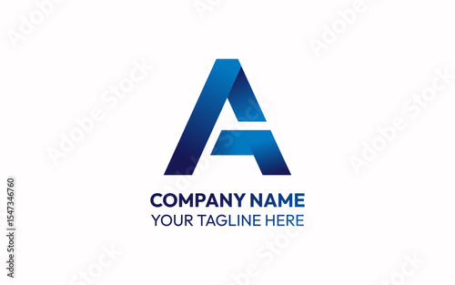 Bold Letter A in Modern Typography Style