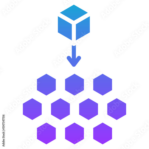 microservices architecture glyph gradient icon