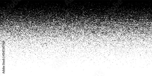 Stipple pattern, dotted geometric background. Stippling, dotwork drawing, shading using dots. Pixel disintegration, random halftone effect. White noise grainy texture.