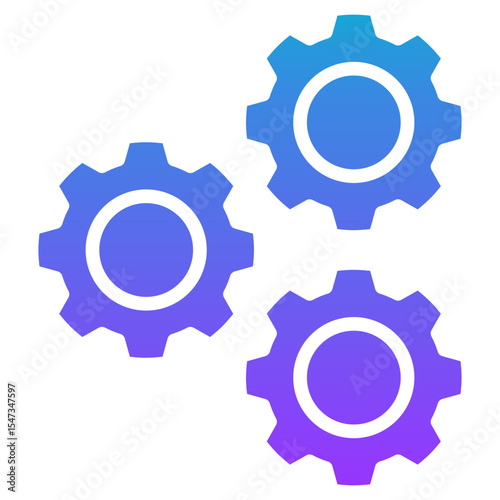 automation architecture glyph gradient icon