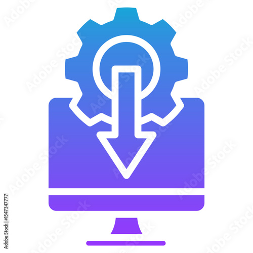 legacy modernization architecture glyph gradient icon
