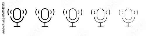 Podcast Icon flat illustration set logo