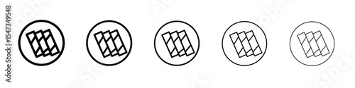 Popiah icon flat illustration set logo