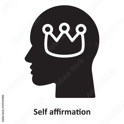 Self affirmation Vector Icon which can easily modify or edit