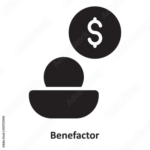 Benefactor Vector Icon which can easily modify or edit
